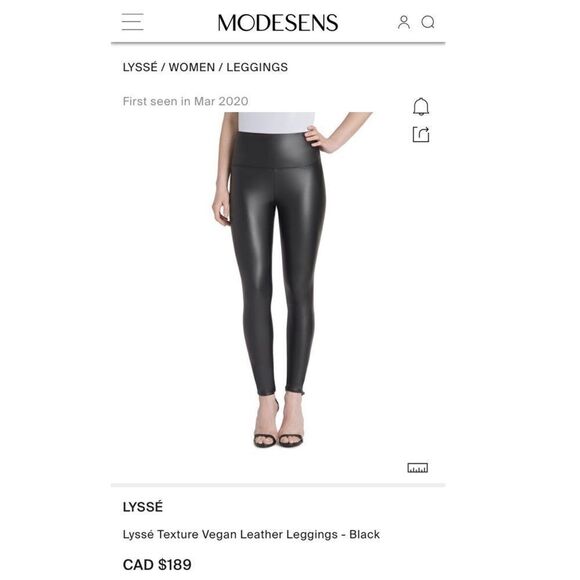 Lyysè-Textured Black Faux Leather Legging - Picture 10 of 11